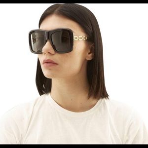 Black Grey Square Ladies Gg0499s 001 54 Sunglasses